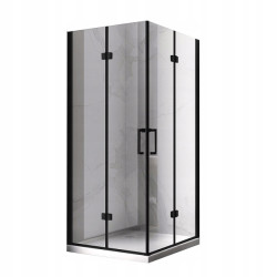 KABINA PRYSZNICOWA KWADRATOWA KZ08B CZARNA 80x80 CM KZ08B-BL-80