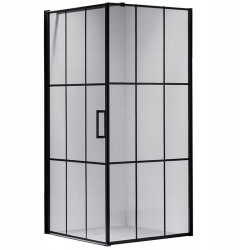 KABINA PRYSZNICOWA KWADRATOWA BS13B CZARNA 90x90 CM BS13B-90