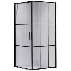 KABINA PRYSZNICOWA KWADRATOWA BS13A CZARNA 80x80 CM BS13A-80