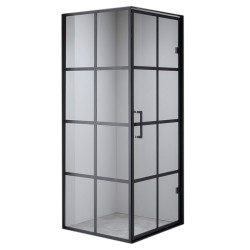 KABINA PRYSZNICOWA KWADRATOWA BS10A CZARNA 80x80 CM BS10A-80
