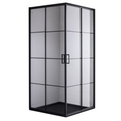 KABINA PRYSZNICOWA KWADRATOWA BL32B CZARNA 90x90 CM BL32B-90
