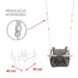 HUŚTAWKA DLA DZIECI OGRODOWA DREWNIANA ALEX HST-ALEX