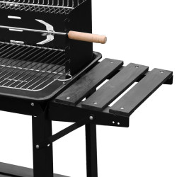 GRILL OGRODOWY WĘGLOWY Z PÓŁKAMI I ROŻNEM VL06-RS CZARNY VL06-RS-BLACK