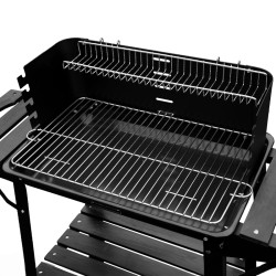 GRILL OGRODOWY WĘGLOWY Z PÓŁKAMI I ROŻNEM VL06-RS CZARNY VL06-RS-BLACK