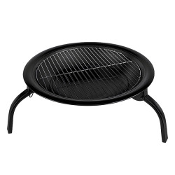 GRILL OGRODOWY WĘGLOWY Z POKRYWĄ VL07 CZARNY VL07-BLACK