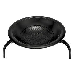 GRILL OGRODOWY WĘGLOWY Z POKRYWĄ VL07 CZARNY VL07-BLACK