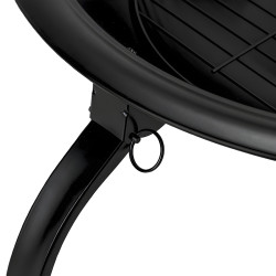GRILL OGRODOWY WĘGLOWY Z POKRYWĄ VL07 CZARNY VL07-BLACK