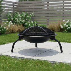GRILL OGRODOWY WĘGLOWY Z POKRYWĄ VL07 CZARNY VL07-BLACK