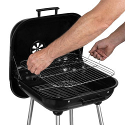 GRILL OGRODOWY WĘGLOWY Z POKRYWĄ VL05 CZARNY VL05-BLACK