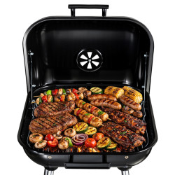 GRILL OGRODOWY WĘGLOWY Z POKRYWĄ VL05 CZARNY VL05-BLACK
