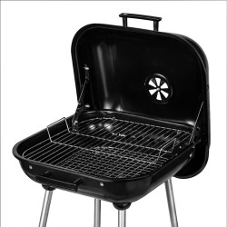GRILL OGRODOWY WĘGLOWY Z POKRYWĄ VL05 CZARNY VL05-BLACK