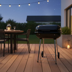 GRILL OGRODOWY WĘGLOWY Z POKRYWĄ VL05 CZARNY VL05-BLACK