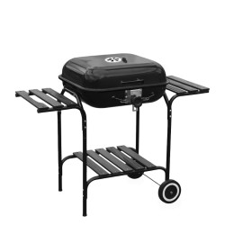 GRILL OGRODOWY WĘGLOWY Z POKRYWĄ VL02 CZARNY VL02-BLACK