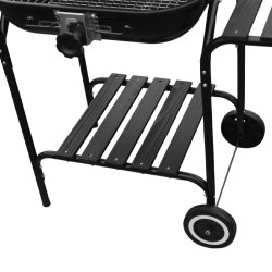 GRILL OGRODOWY WĘGLOWY Z POKRYWĄ VL02 CZARNY VL02-BLACK