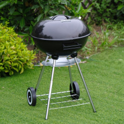 GRILL OGRODOWY WĘGLOWY Z POKRYWĄ OKRĄGŁY VL16 CZARNY VL16-BLACK
