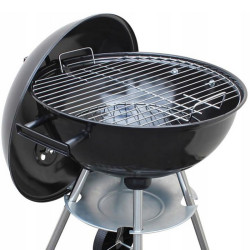 GRILL OGRODOWY WĘGLOWY Z POKRYWĄ OKRĄGŁY VL16 CZARNY VL16-BLACK