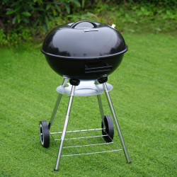 GRILL OGRODOWY WĘGLOWY Z POKRYWĄ OKRĄGŁY VL16 CZARNY VL16-BLACK