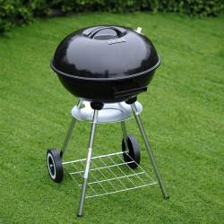 GRILL OGRODOWY WĘGLOWY Z POKRYWĄ OKRĄGŁY VL16 CZARNY VL16-BLACK