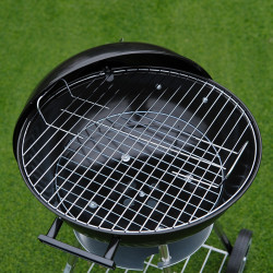 GRILL OGRODOWY WĘGLOWY Z POKRYWĄ OKRĄGŁY VL16 CZARNY VL16-BLACK