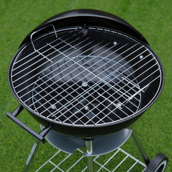 GRILL OGRODOWY WĘGLOWY Z POKRYWĄ OKRĄGŁY VL16 CZARNY VL16-BLACK