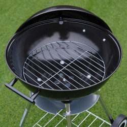 GRILL OGRODOWY WĘGLOWY Z POKRYWĄ OKRĄGŁY VL16 CZARNY VL16-BLACK