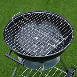 GRILL OGRODOWY WĘGLOWY Z POKRYWĄ OKRĄGŁY VL16 CZARNY VL16-BLACK