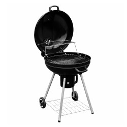 GRILL OGRODOWY WĘGLOWY Z POKRYWĄ OKRĄGŁY VL04 CZARNY VL04-BLACK