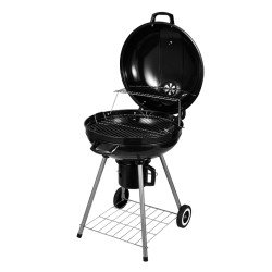 GRILL OGRODOWY WĘGLOWY Z POKRYWĄ OKRĄGŁY VL04 CZARNY VL04-BLACK