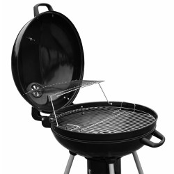 GRILL OGRODOWY WĘGLOWY Z POKRYWĄ OKRĄGŁY VL04 CZARNY VL04-BLACK