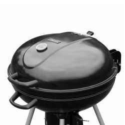 GRILL OGRODOWY WĘGLOWY Z POKRYWĄ OKRĄGŁY VL04 CZARNY VL04-BLACK
