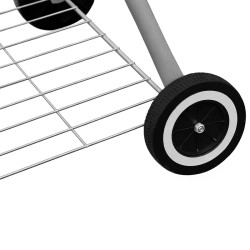 GRILL OGRODOWY WĘGLOWY Z POKRYWĄ OKRĄGŁY VL04 CZARNY VL04-BLACK