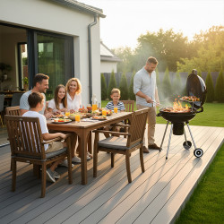 GRILL OGRODOWY WĘGLOWY Z POKRYWĄ OKRĄGŁY VL04 CZARNY VL04-BLACK