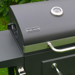 GRILL OGRODOWY WĘGLOWY Z POKRYWĄ I PÓŁKAMI VL14 SZARY VL14-GREY