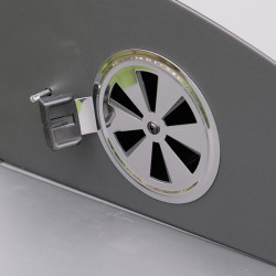 GRILL OGRODOWY WĘGLOWY Z POKRYWĄ I PÓŁKAMI VL14 SZARY VL14-GREY