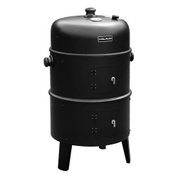 GRILL OGRODOWY WĘGLOWY WĘDZARNIA OGRODOWA Z TERMOMETREM 3W1 VL12 CZARNY VL12-BLACK