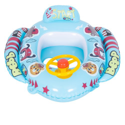 FOTELIK KOŁO POMPOWANE DO PŁYWANIA DLA DZIECI WHEELY-BLUE 73x75 CM WHEELY-BLUE