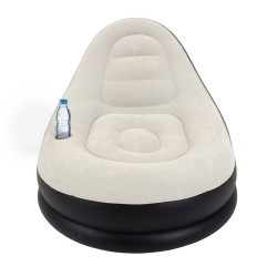 FOTEL DMUCHANY POMPOWANY Z PODNOŻKIEM PUFĄ NA PLAŻĘ OGRÓD COMFY COMFY