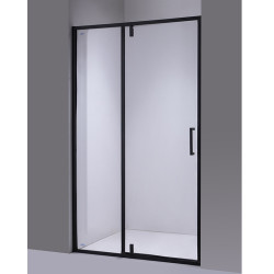 DRZWI PYSZNICOWE UCHYLNE SH08A DO WNĘKI CZARNE 80 CM 6 MM SH08A-BL-80