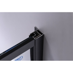 DRZWI PYSZNICOWE UCHYLNE SH08A DO WNĘKI CZARNE 80 CM 6 MM SH08A-BL-80