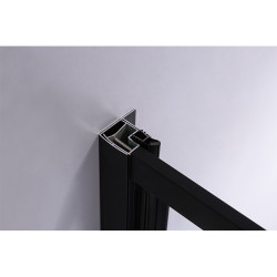DRZWI PYSZNICOWE UCHYLNE SH08A DO WNĘKI CZARNE 80 CM 6 MM SH08A-BL-80