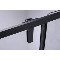 DRZWI PYSZNICOWE UCHYLNE SH08A DO WNĘKI CZARNE 80 CM 6 MM SH08A-BL-80