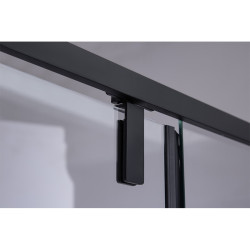 DRZWI PYSZNICOWE UCHYLNE SH08A DO WNĘKI CZARNE 80 CM 6 MM SH08A-BL-80