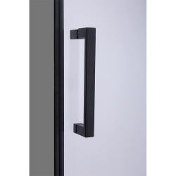 DRZWI PYSZNICOWE UCHYLNE SH08A DO WNĘKI CZARNE 80 CM 6 MM SH08A-BL-80