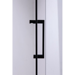 DRZWI PYSZNICOWE UCHYLNE SH08A DO WNĘKI CZARNE 80 CM 6 MM SH08A-BL-80