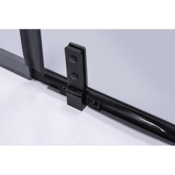 DRZWI PYSZNICOWE UCHYLNE SH08A DO WNĘKI CZARNE 80 CM 6 MM SH08A-BL-80