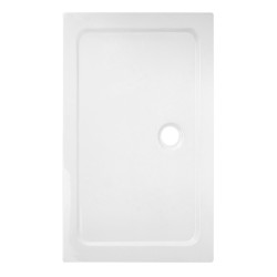 DRZWI PRYSZNICOWE Z BRODZIKIEM SH03D/ST06C CHROM/BIAŁY 115-120/120x100 CM 8 MM