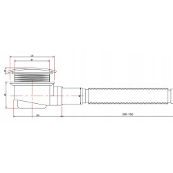 DRZWI PRYSZNICOWE Z BRODZIKIEM SH03D/ST05E CHROM/BIAŁY 115-120/120x70 CM SH03D+ST05E-WH