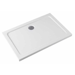 DRZWI PRYSZNICOWE Z BRODZIKIEM SH03C/ST05D CHROM/BIAŁY 105-110/110x70 CM 8 MM