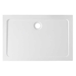DRZWI PRYSZNICOWE Z BRODZIKIEM SH03C/ST04B CZARNE/BIAŁY 105-110/110x90 CM 8 MM