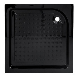 DRZWI PRYSZNICOWE Z BRODZIKIEM SH03B/SXL02C CHROM/CZARNY 95-100/100x100 CM SH03B+SXL02C-BL